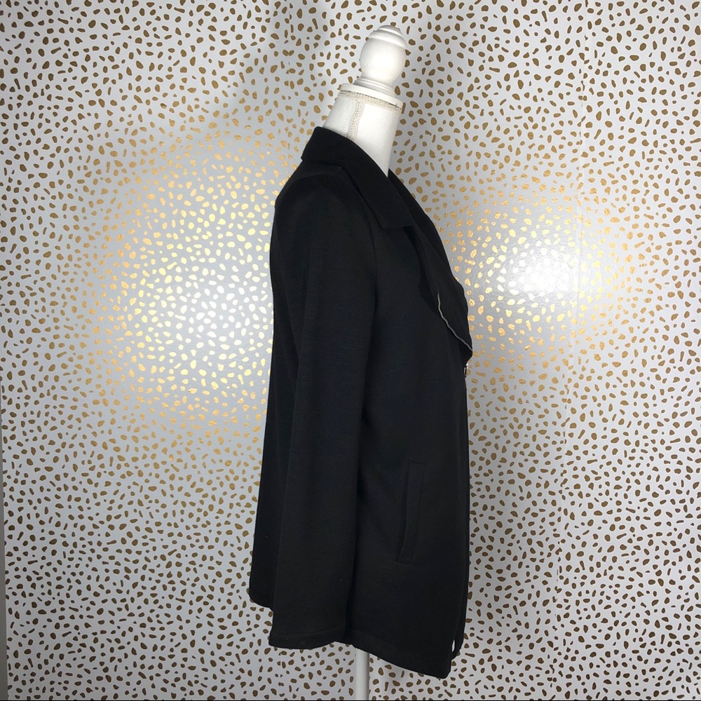 Doe + Rae - Black - Moto - Knit Zipper Jacket - Picture 5 of 7